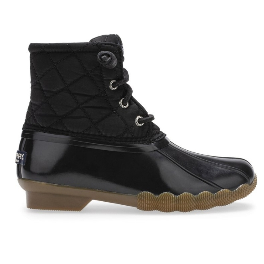 🆕 Sperry Topsider Saltwater Kids Nylon Quilt Duck Boots Fall Winter Classic - Picture 10 of 16